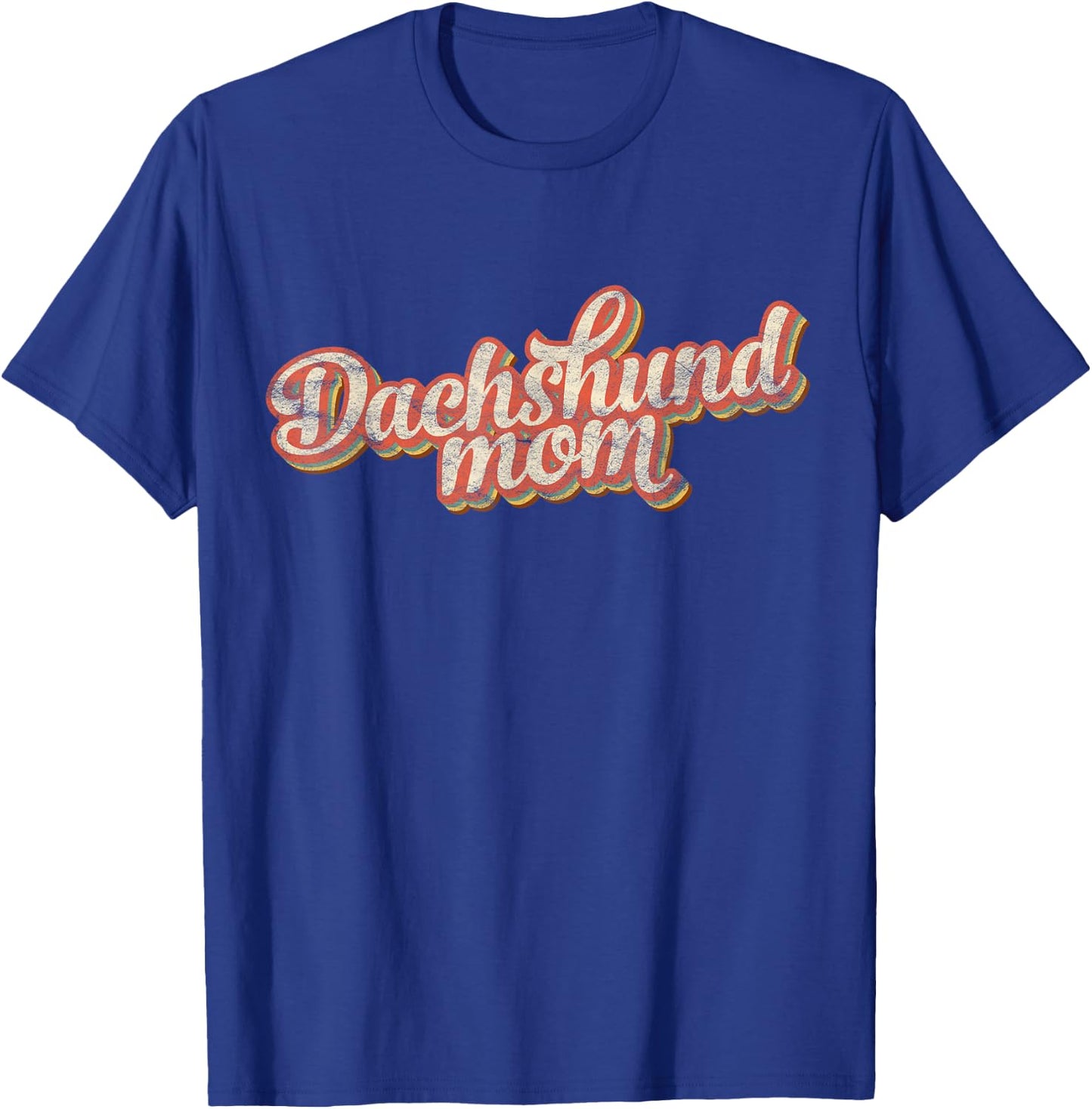 Vintage Dachshund Mom Gift Doxie Mother Dog Lover Pet Mama Women Kids T-Shirt - T-Shirt | Royal