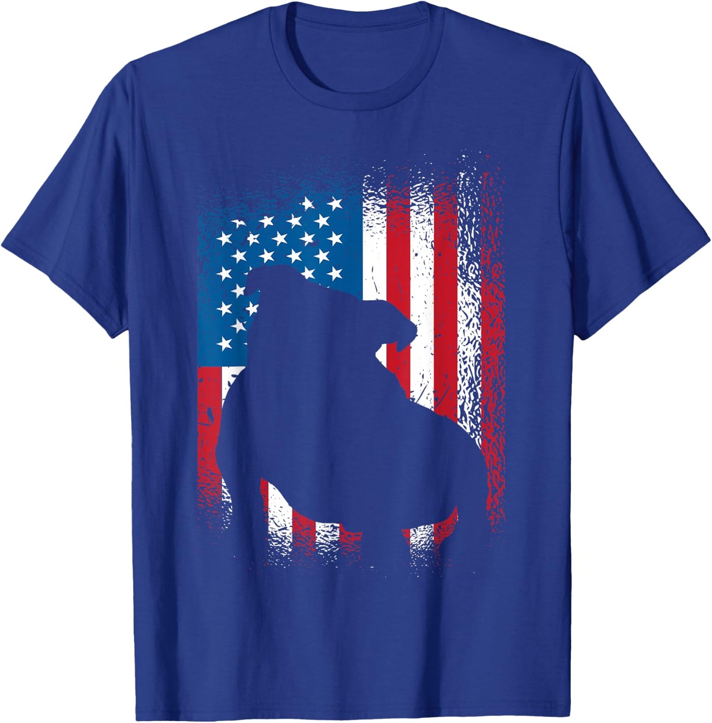 American flag bulldog design bulldog lover T-Shirt - T-Shirt | Royal