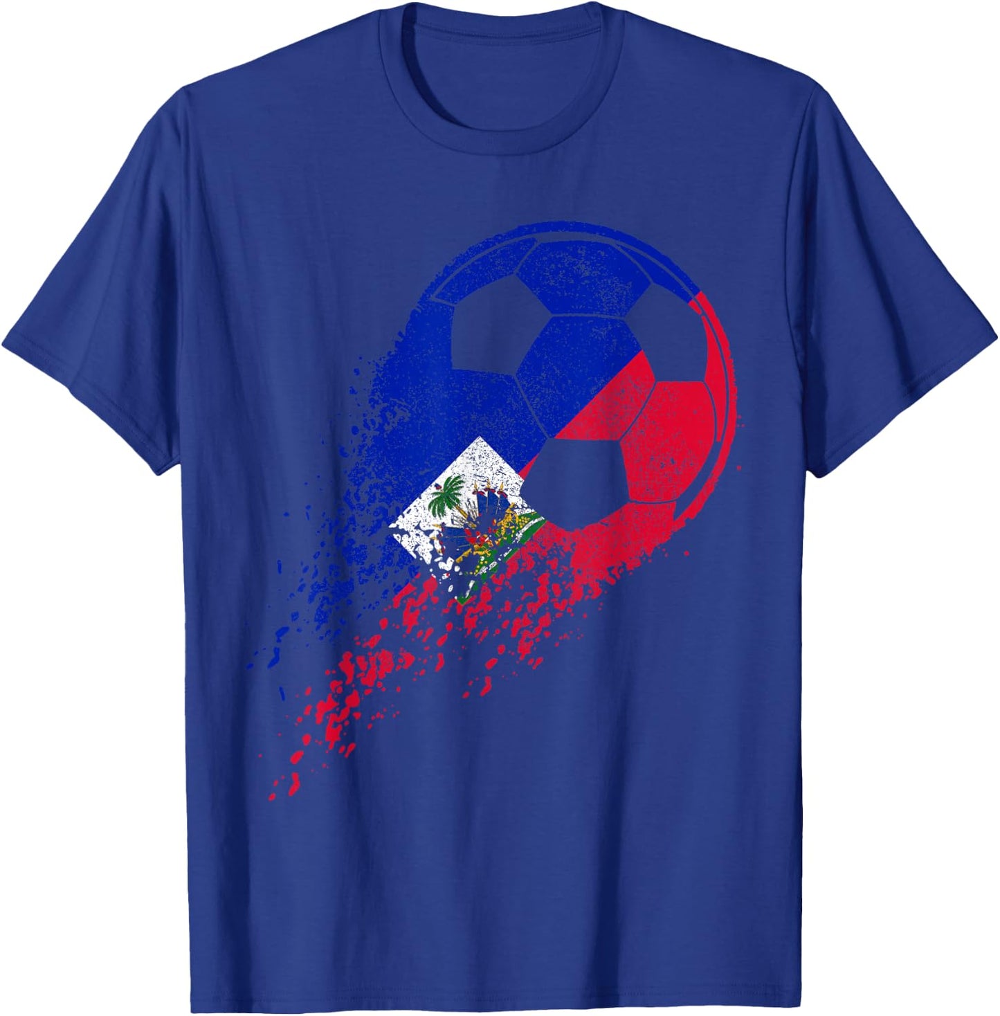 Haiti Soccer Haitian Flag Pride Soccer Player T-Shirt - T-Shirt | Royal
