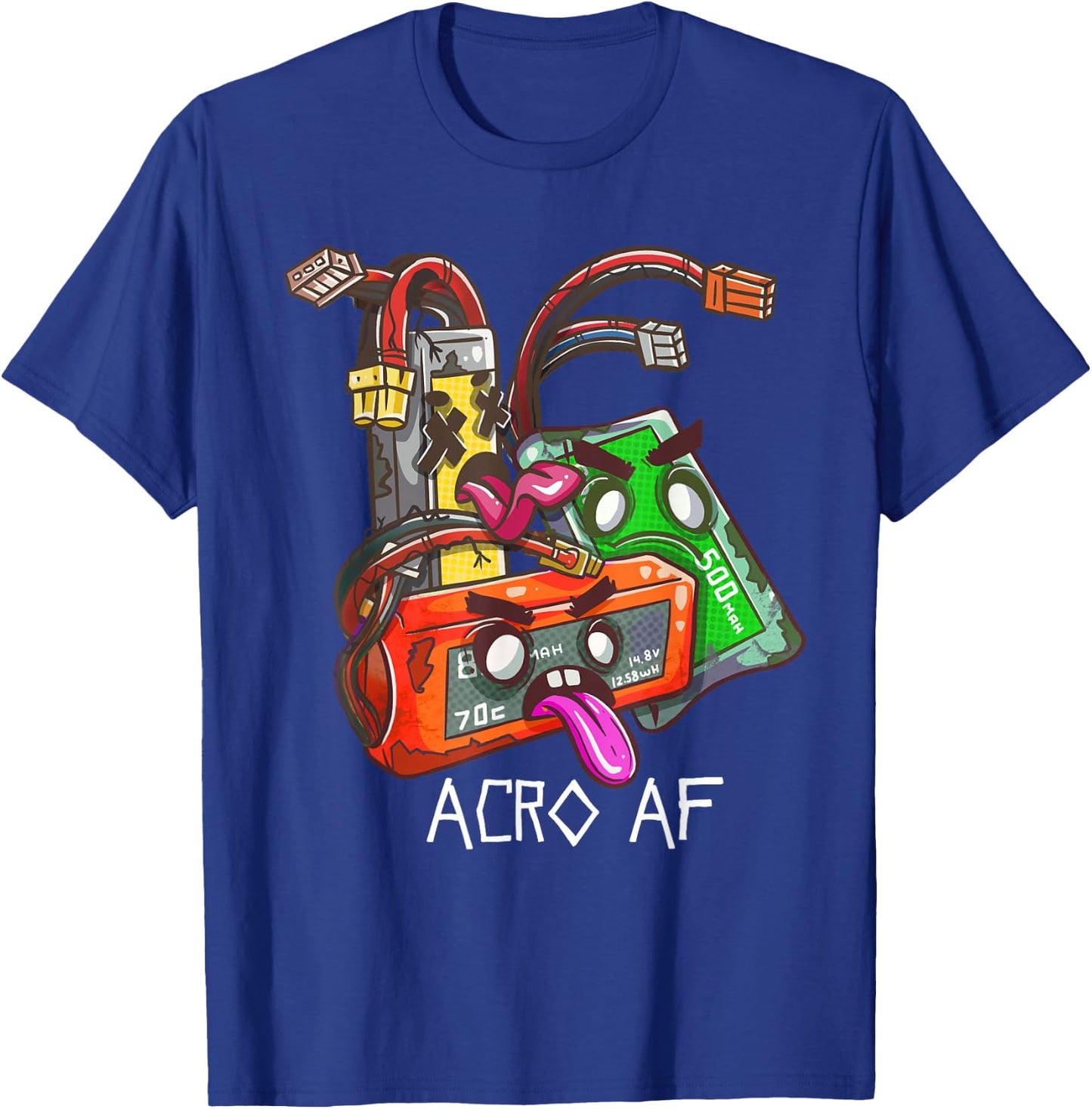 FPV Pilot RC Freestyle Drone Copter Racing Kwad Acro AF T-Shirt - T-Shirt | Royal