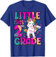 Little Miss 2nd Grade Unicorn Back To School 2nd Grade Girls T-Shirt - T-Shirt | Royal