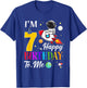 Happy Birthday To Me I'm 7 Years Old 7th Birthday Astronaut T-Shirt - T-Shirt | Royal
