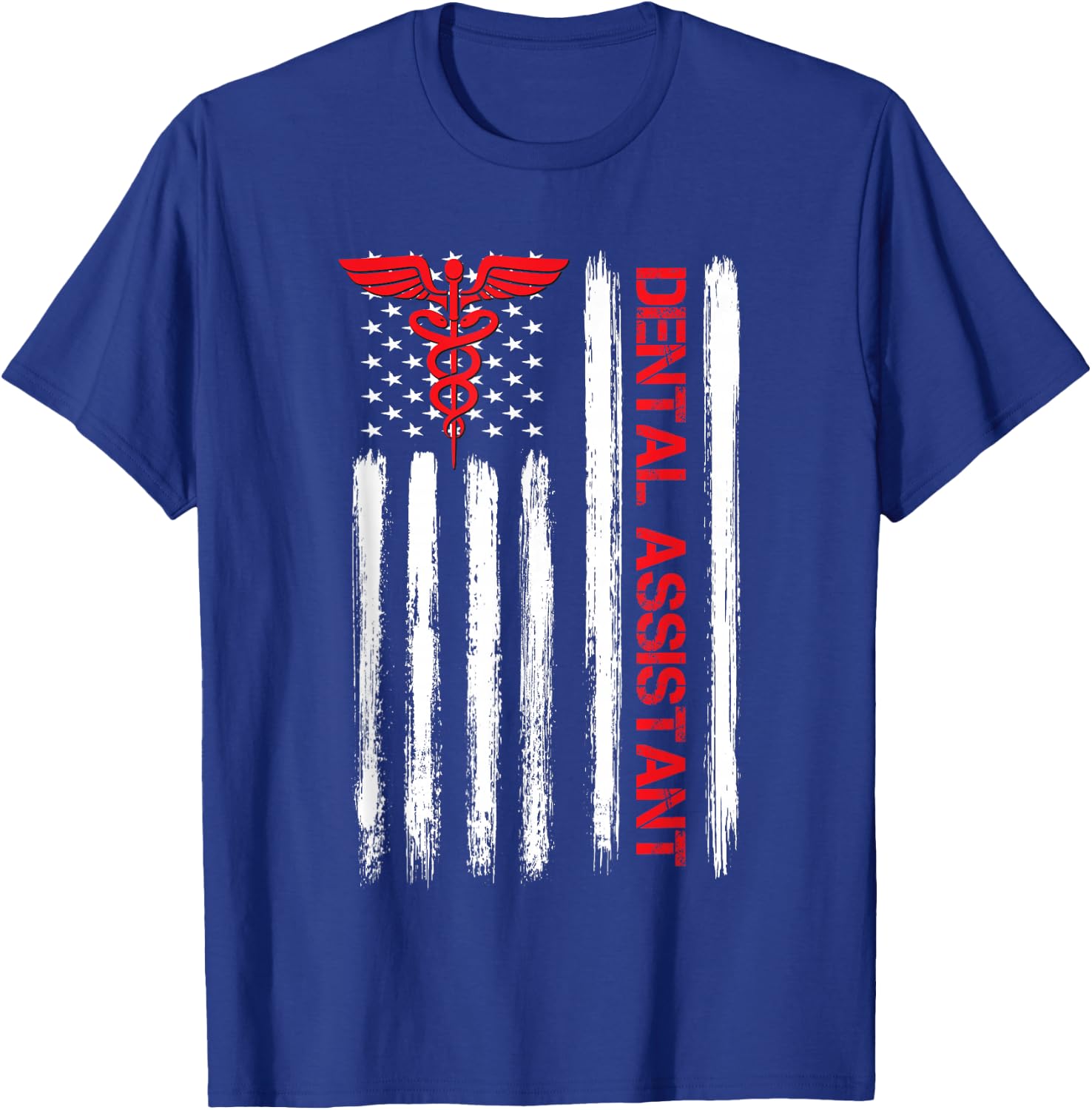 Dental Assistant American Flag RDA Assistant Dentist T-Shirt - T-Shirt | Royal