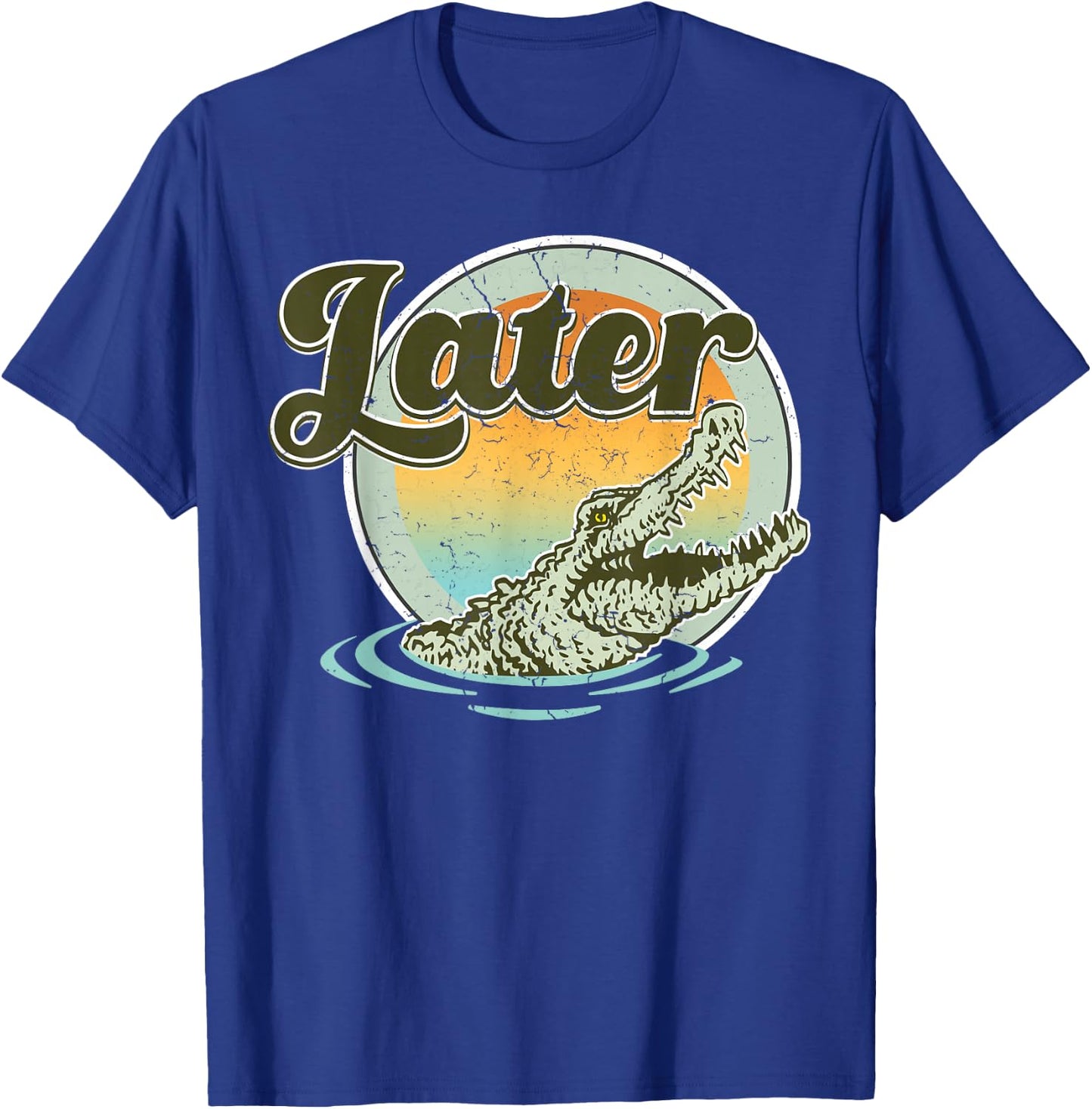 Vintage Retro Later Gator Cool 80's 90's Style Lover Gift T-Shirt - T-Shirt | Royal