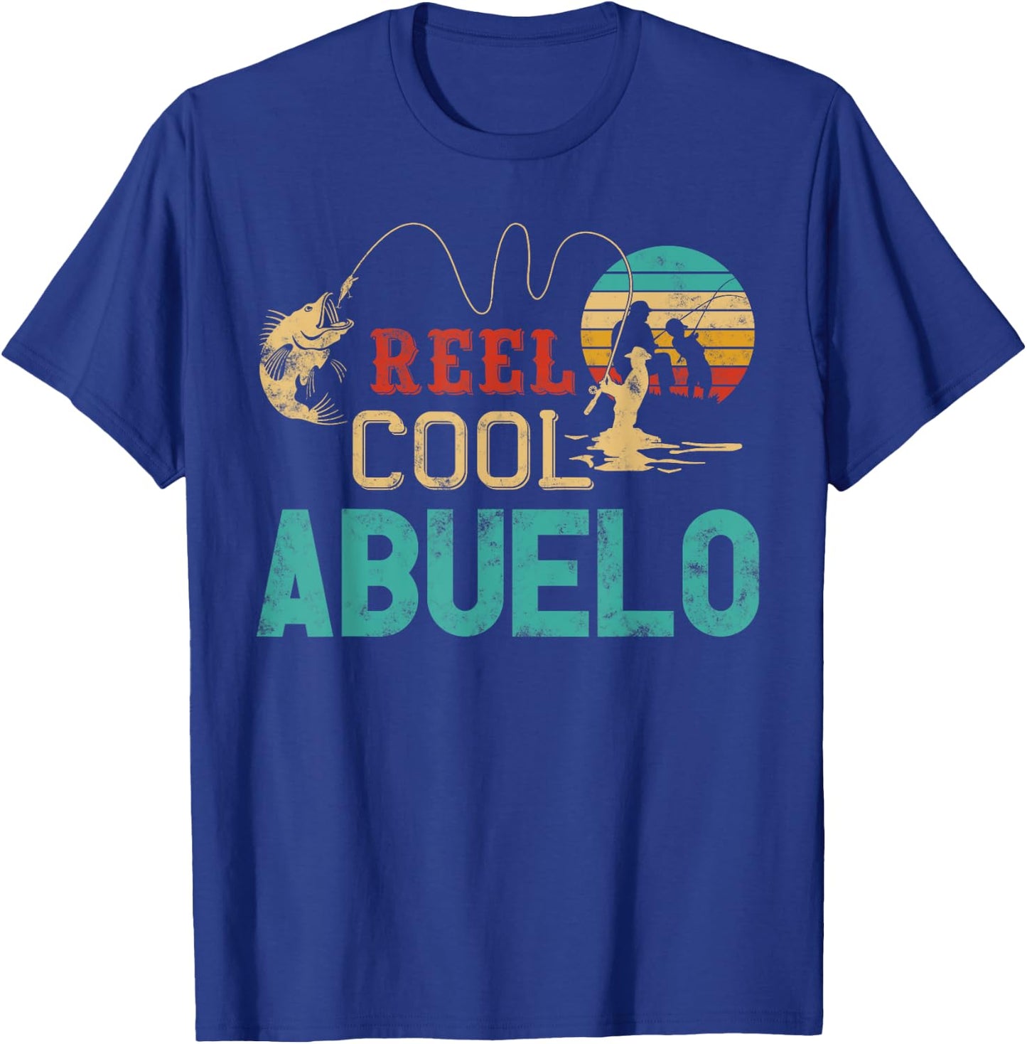 Reel Cool Abuelo vintage funny fishing rod gifts for Abuelo T-Shirt - T-Shirt | Royal