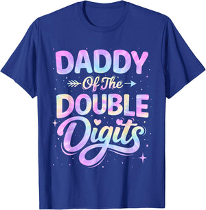 10th Birthday Girl Tie Dye Daddy of The Double Digits T-Shirt - T-Shirt | Royal