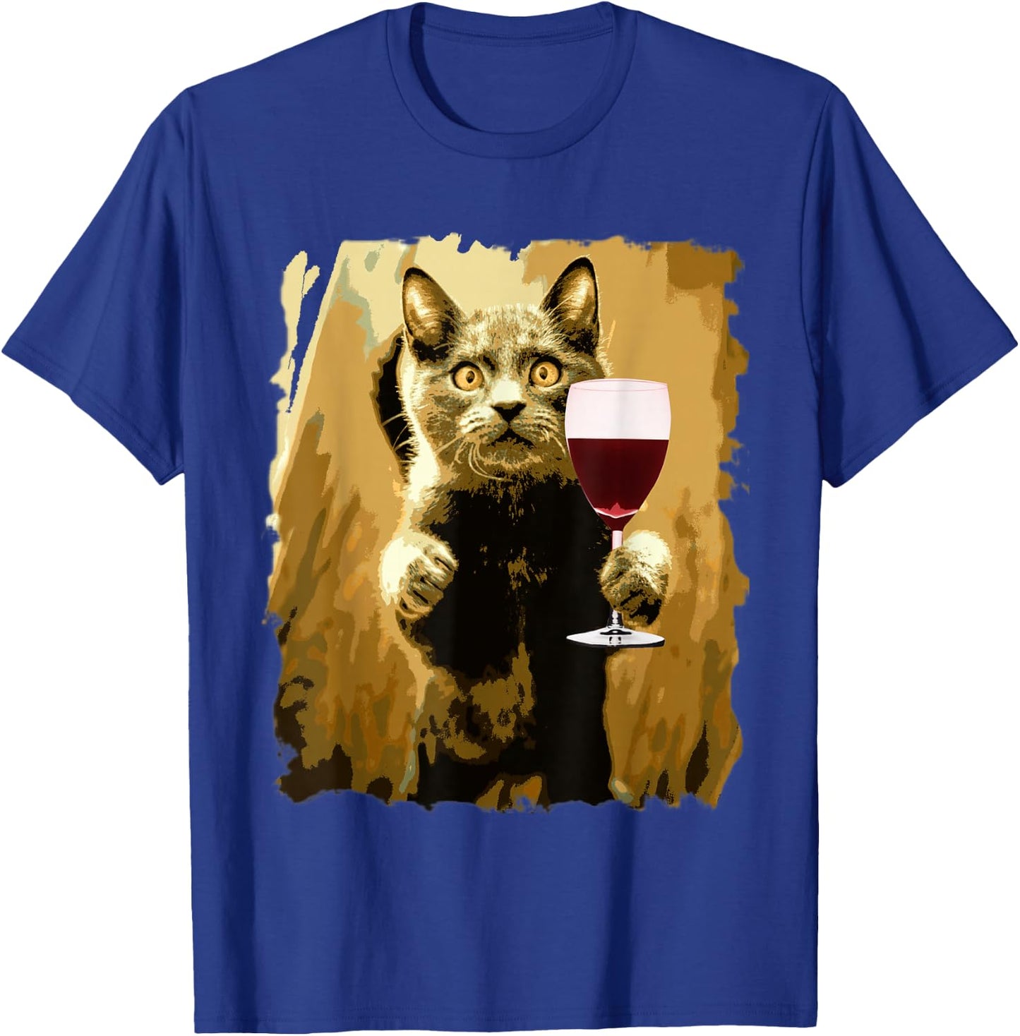 Wine Tasting Funny Cat Sweet Drinking Wine Lover T-Shirt - T-Shirt | Royal