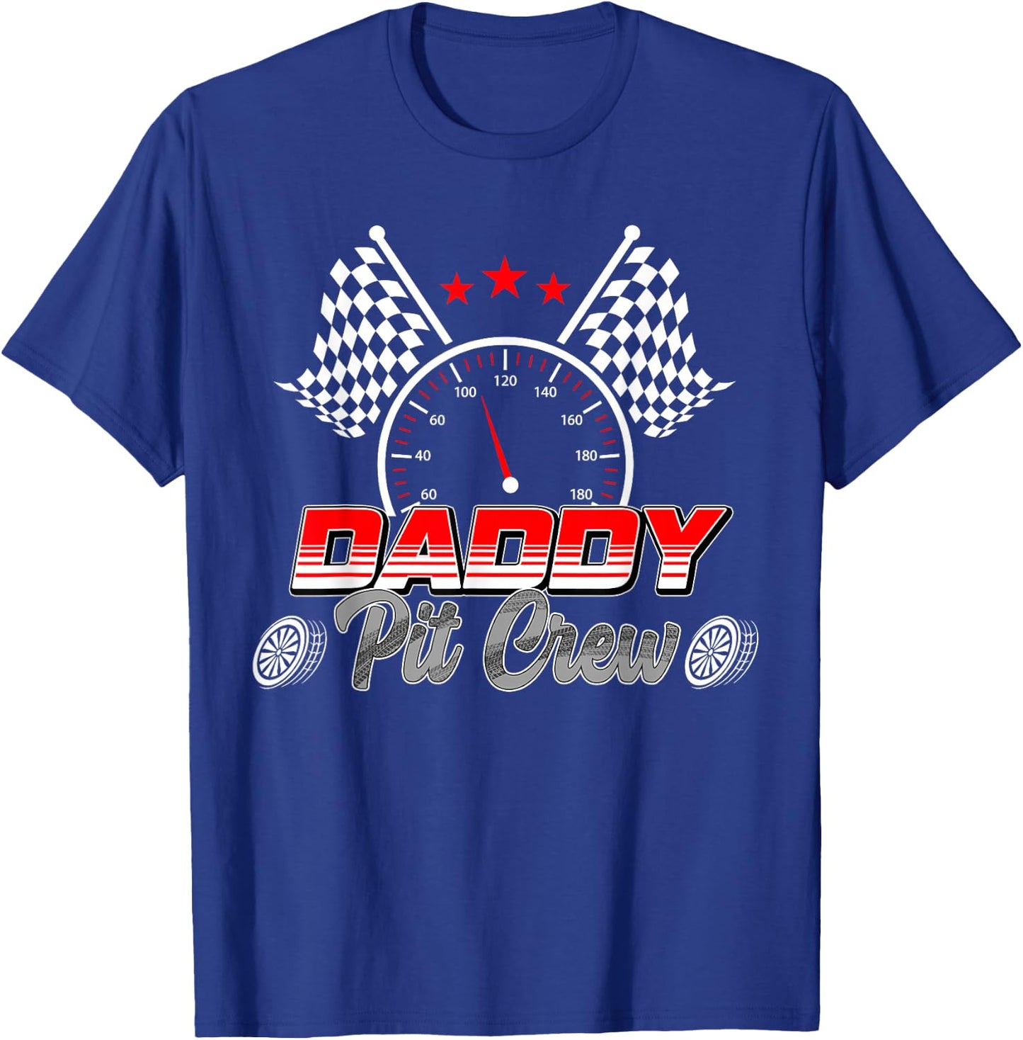 Daddy Pit Crew Race Car Birthday Family Racing Adult Women T-Shirt - T-Shirt | Royal