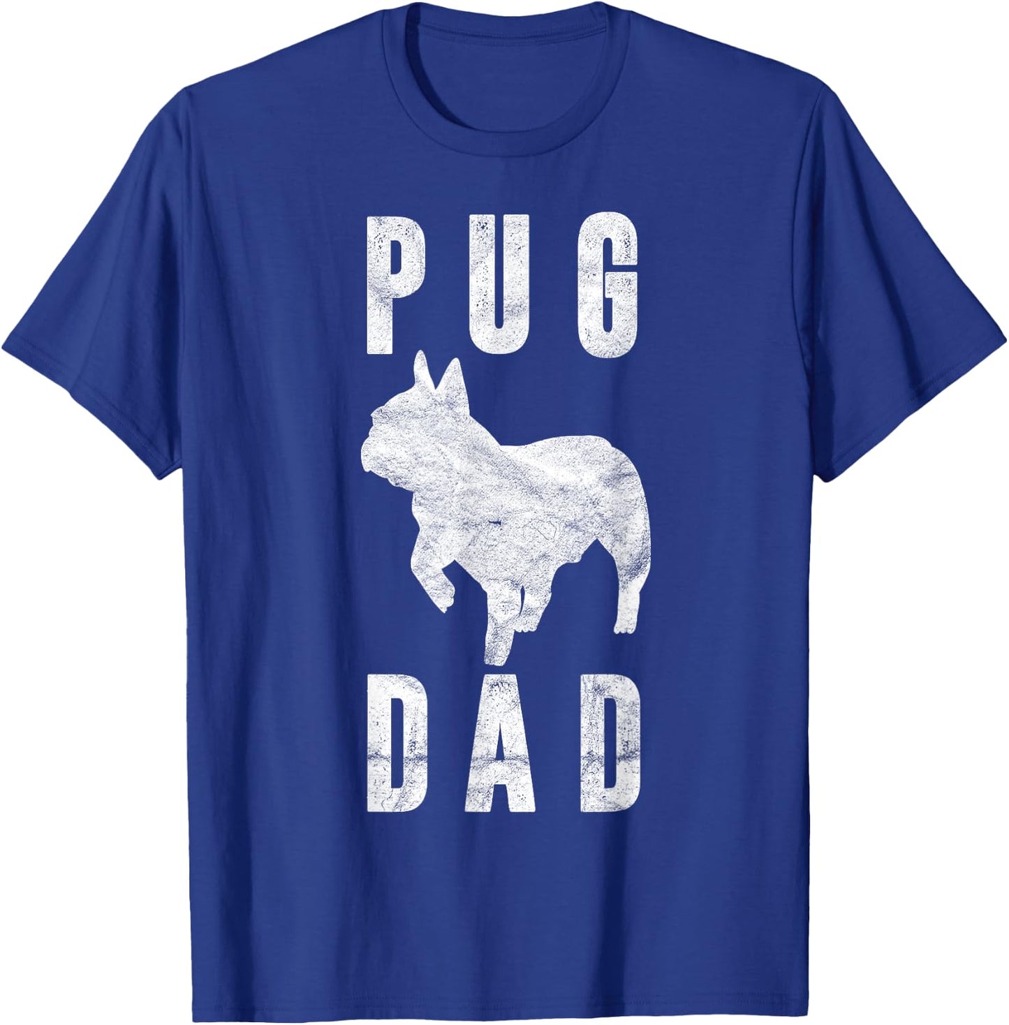 Vintage Pug Dad Gift Puggle Father Dog Papa Pet Lover T-Shirt - T-Shirt | Royal