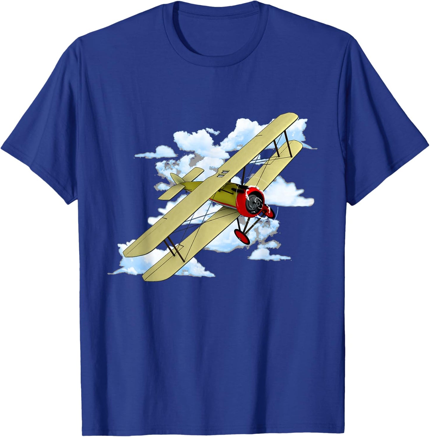 Vintage Aviation Biplane T-Shirt - T-Shirt | Royal