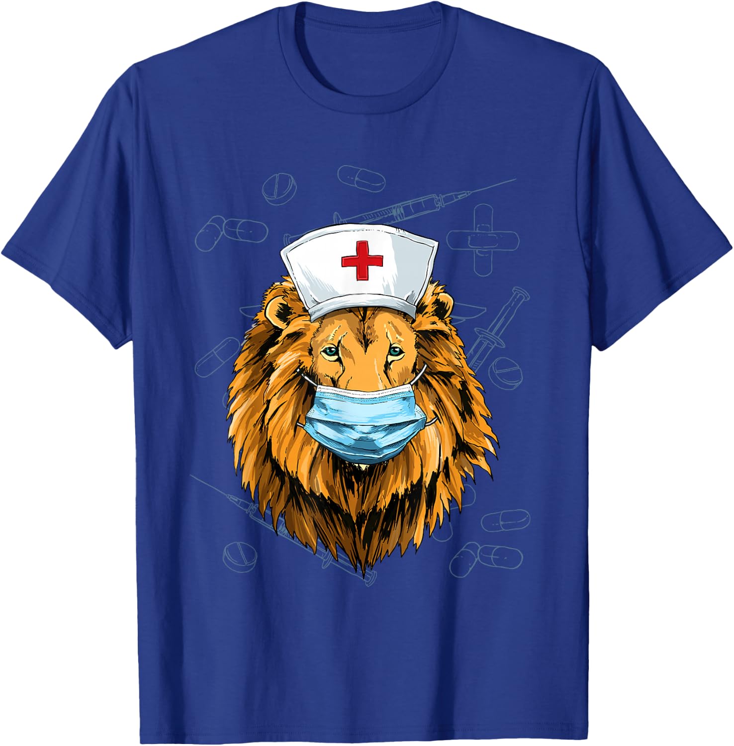 Lion Nurse Practitioner RN Nursing School Graduation T-Shirt - T-Shirt | Royal
