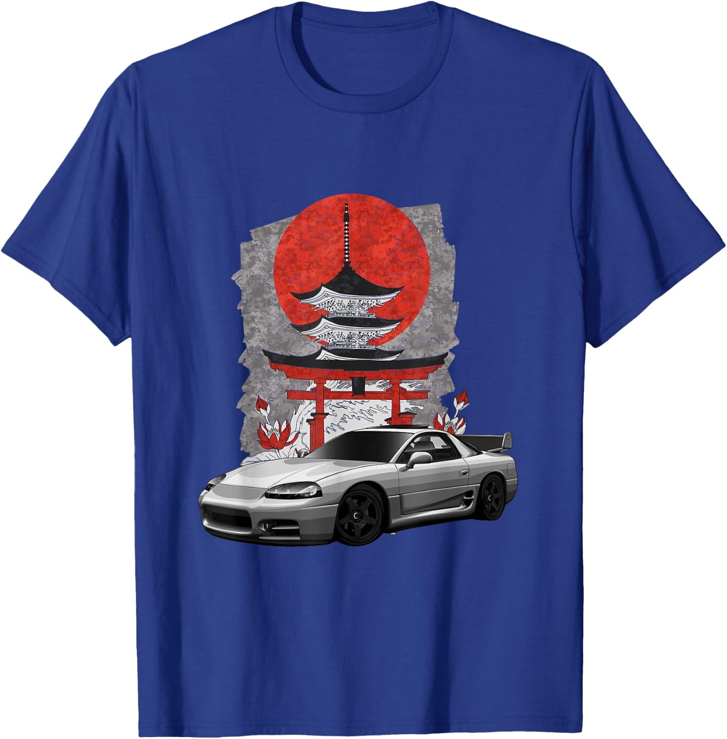JDM 3000GT Auto Tuning Japan Shinto Shrine Drift T-Shirt - T-Shirt | Royal