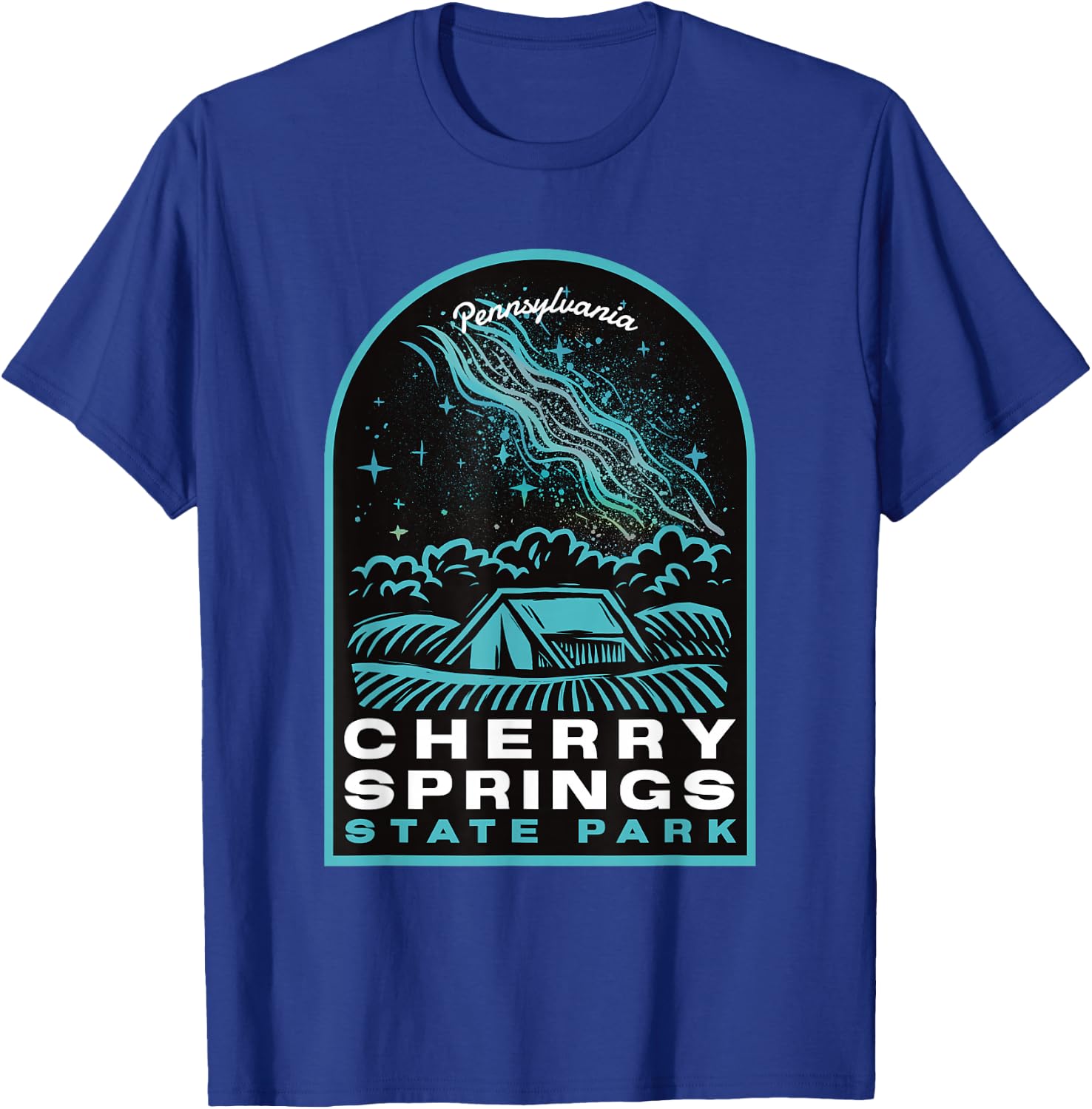 Cherry Springs State Park Pennsylvania Stars T-Shirt - T-Shirt | Royal