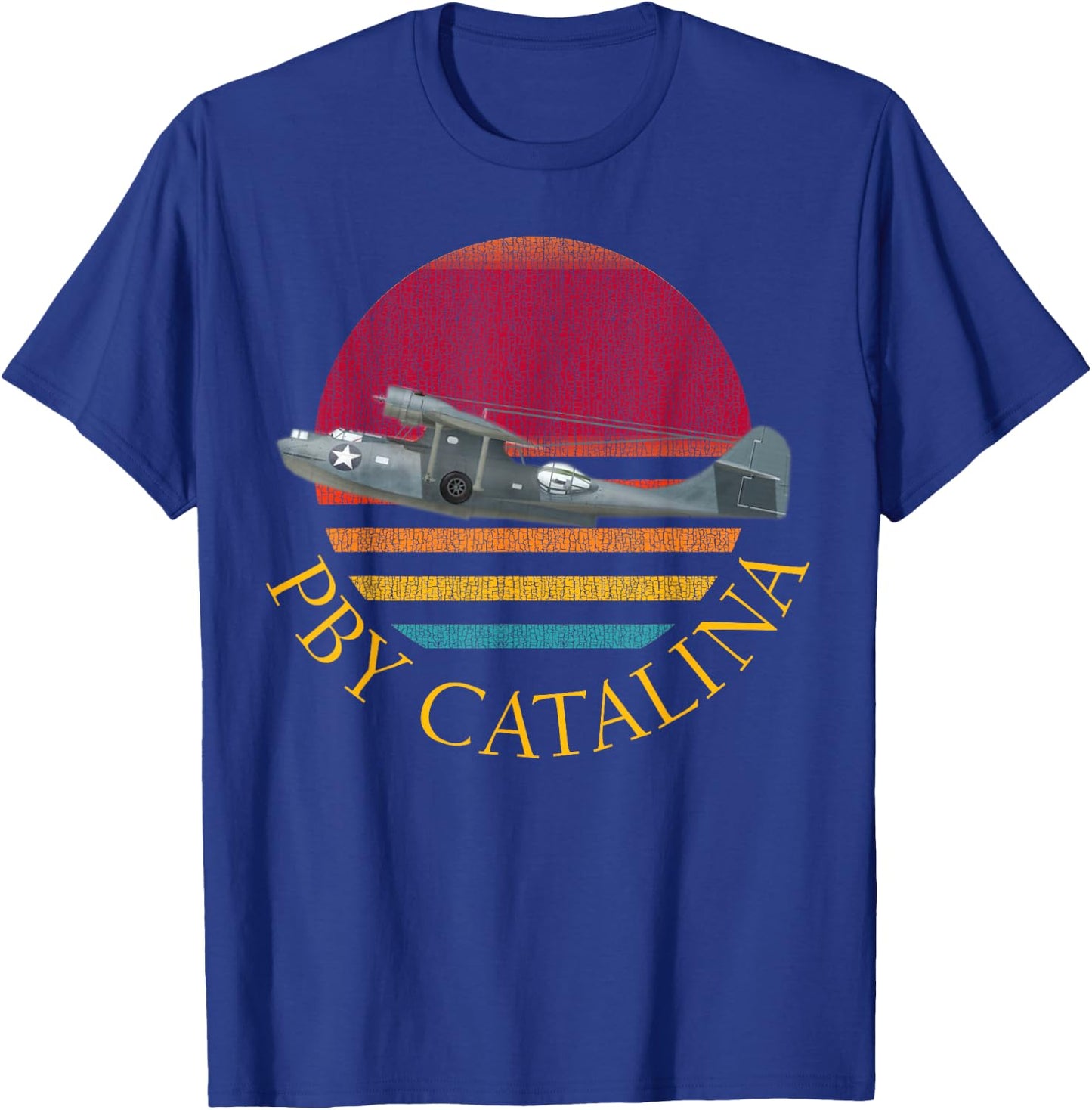 American WW2 Planes PBY Catalina Flying Boat Seaplane T-Shirt - T-Shirt | Royal