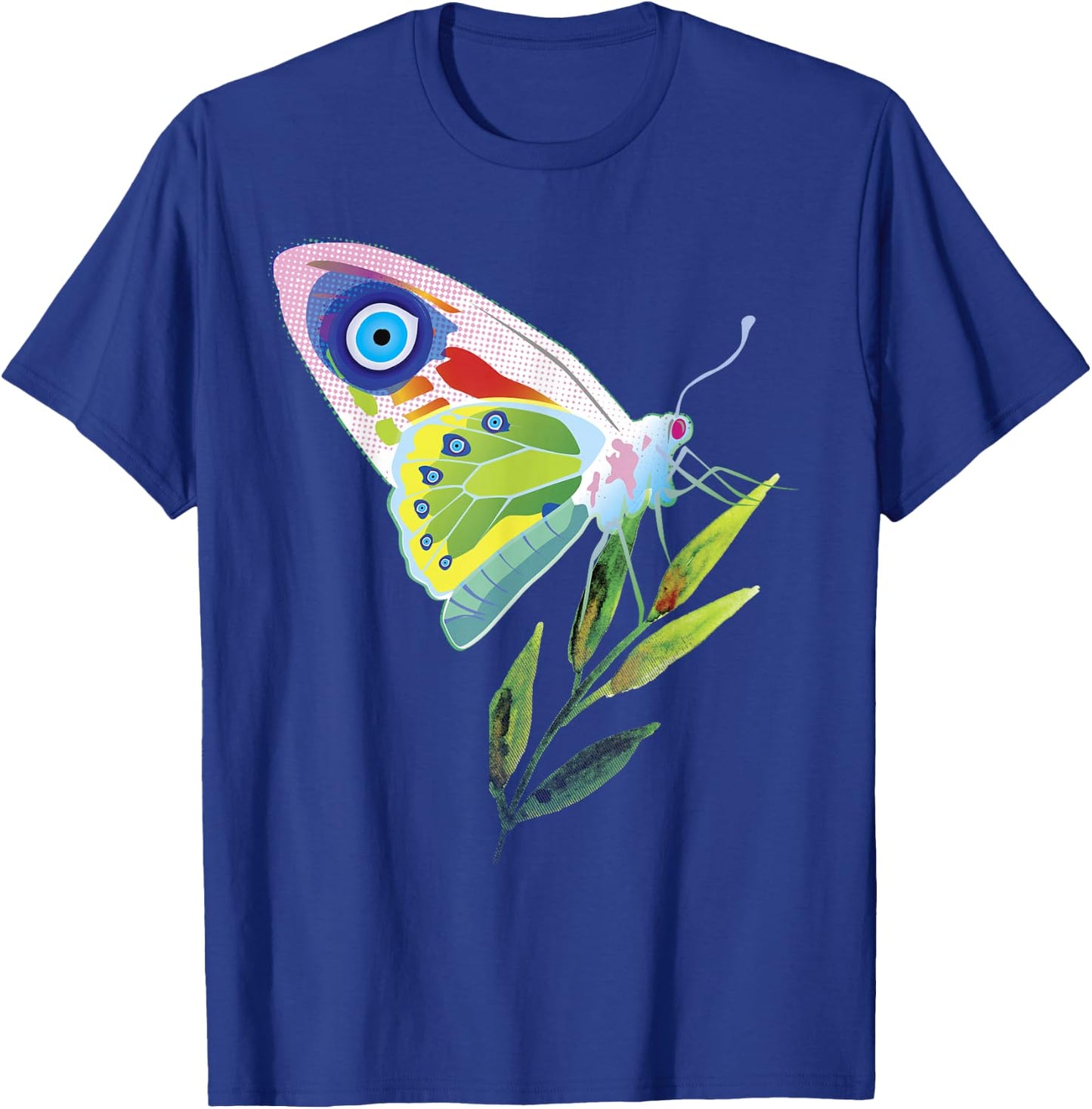 Evil Eye Shirt Protect Against Evil Greek Eye Butterfly T-Shirt - T-Shirt | Royal