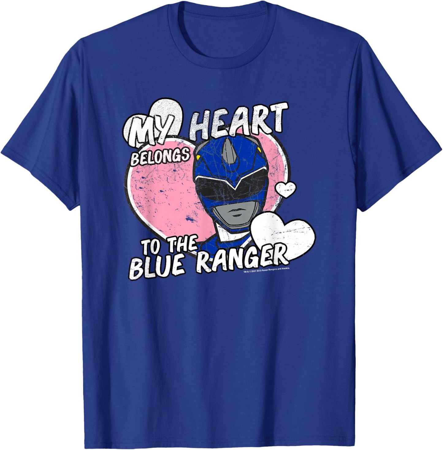 Power Rangers My Heart Belongs to The Blue Ranger Vintage T-Shirt - T-Shirt | Royal