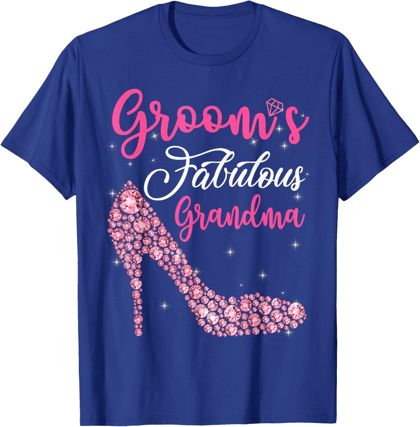 Light Gems Groom's Fabulous Grandma Happy Marry Day Vintage T-Shirt - T-Shirt | Royal