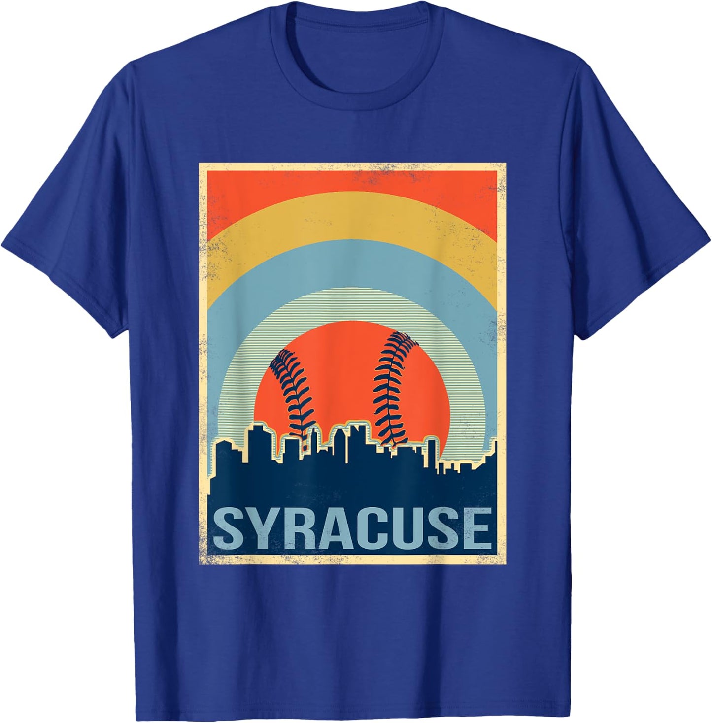 Vintage Syracuse Baseball Softball Shirt T-Shirt - T-Shirt | Royal
