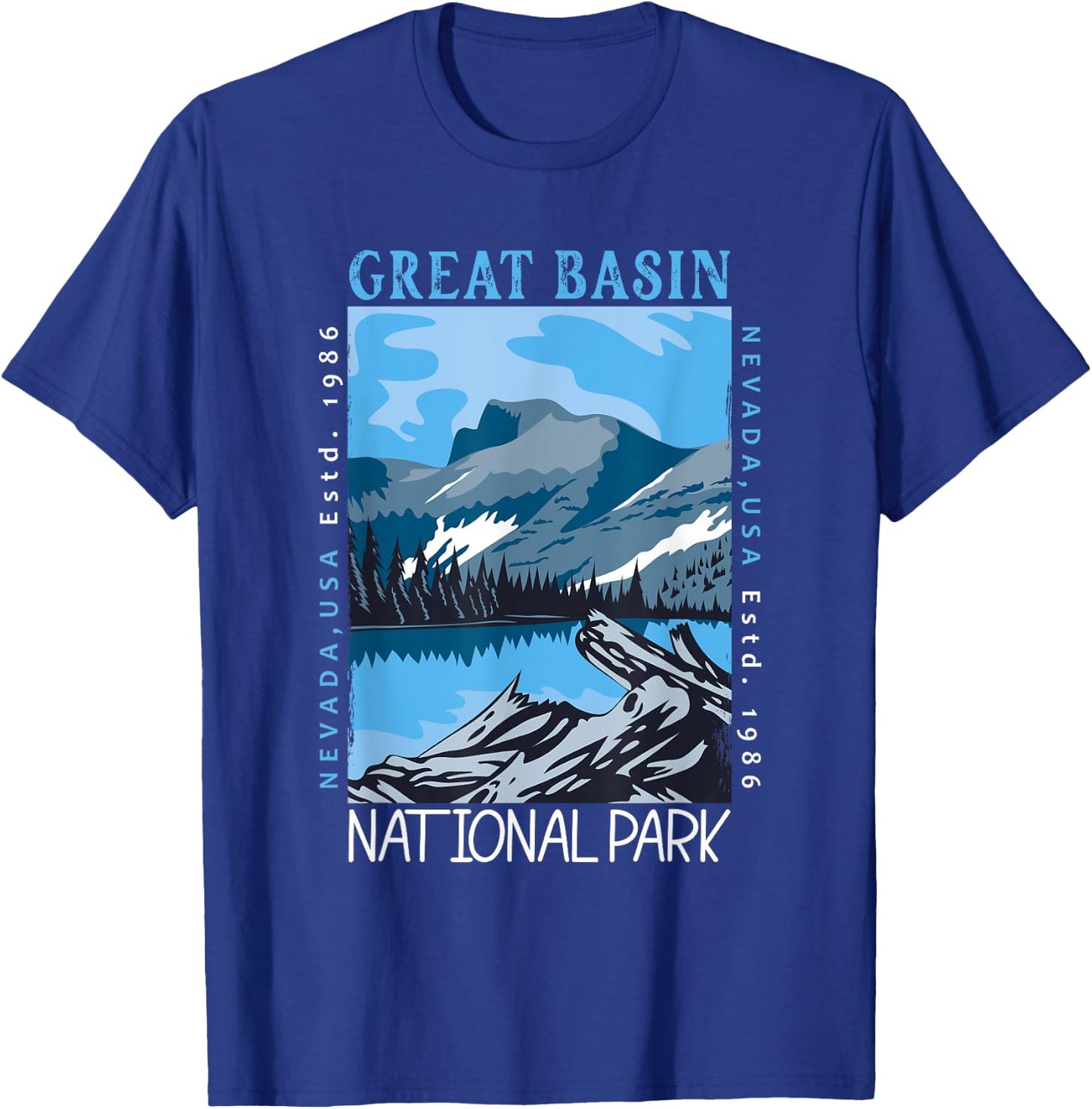 Great Basin National Park Nevada Distressed Vintage T-Shirt - T-Shirt | Royal