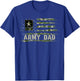 Vintage Army Dad With Camo American Flag For Veteran Gift T-Shirt - T-Shirt | Royal