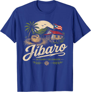 Jibaro Puerto Rico Pride Campo Heritage Boricua Roots T-Shirt - T-Shirt | Royal