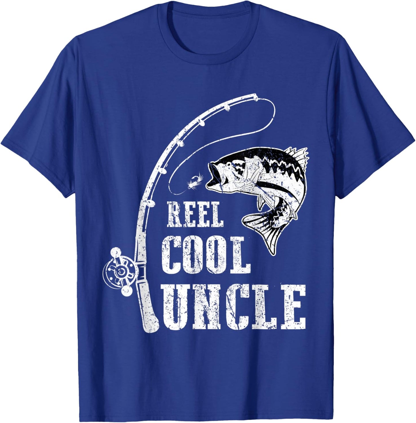 Reel Cool Uncle Fishing Daddy Fathers Day T-Shirt - T-Shirt | Royal