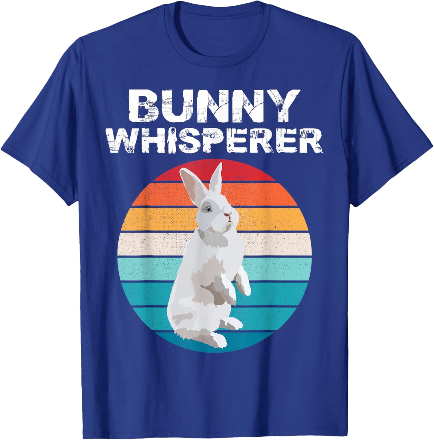 Bunny Whisperer Retro Funny Rabbit Lover Girls Women Kids T-Shirt - T-Shirt | Royal