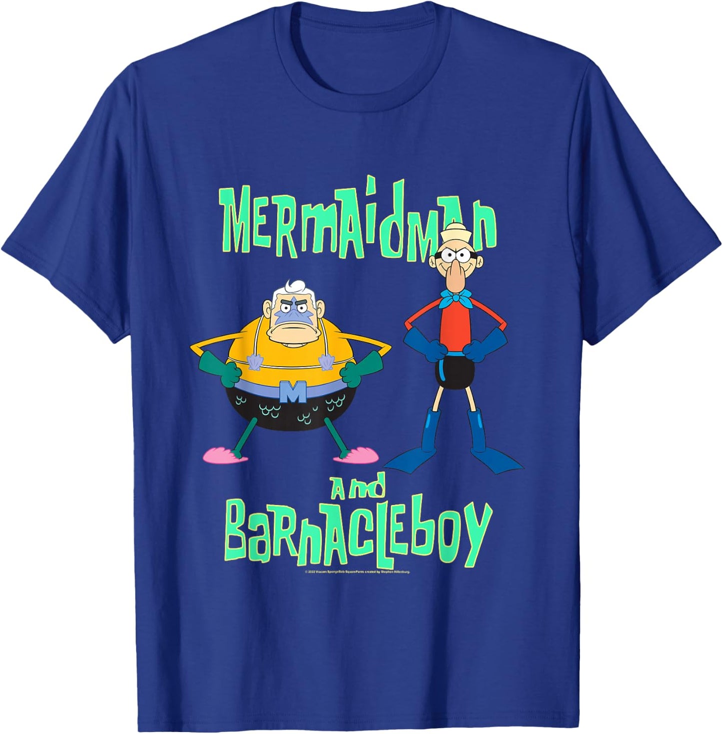 Spongebob Squarepants Mermaidman and Barnacleboy T-Shirt - T-Shirt | Royal