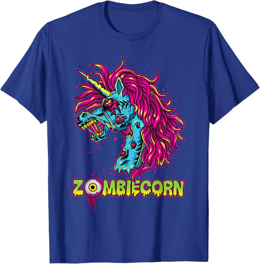 Scary Zombiecorn Zombie Unicorn Halloween Costume T-Shirt - T-Shirt | Royal