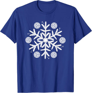 Snowflake Christmas Volleyball T-Shirt - T-Shirt | Royal