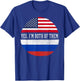 Half American Half Russian USA Flag Russia Heritage DNA T-Shirt - T-Shirt | Royal