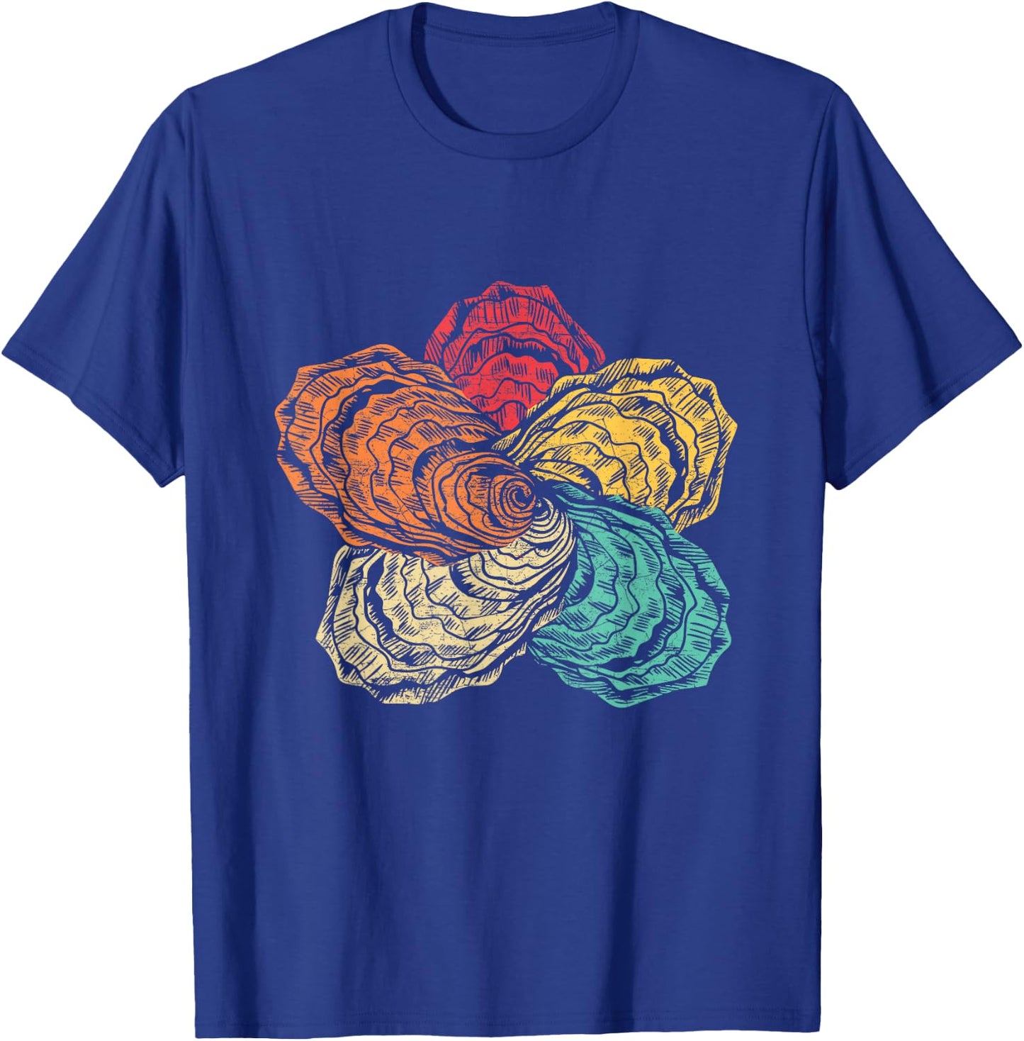 Vintage Animal Oyster Lover Retro 70s 80s T-Shirt - T-Shirt | Royal