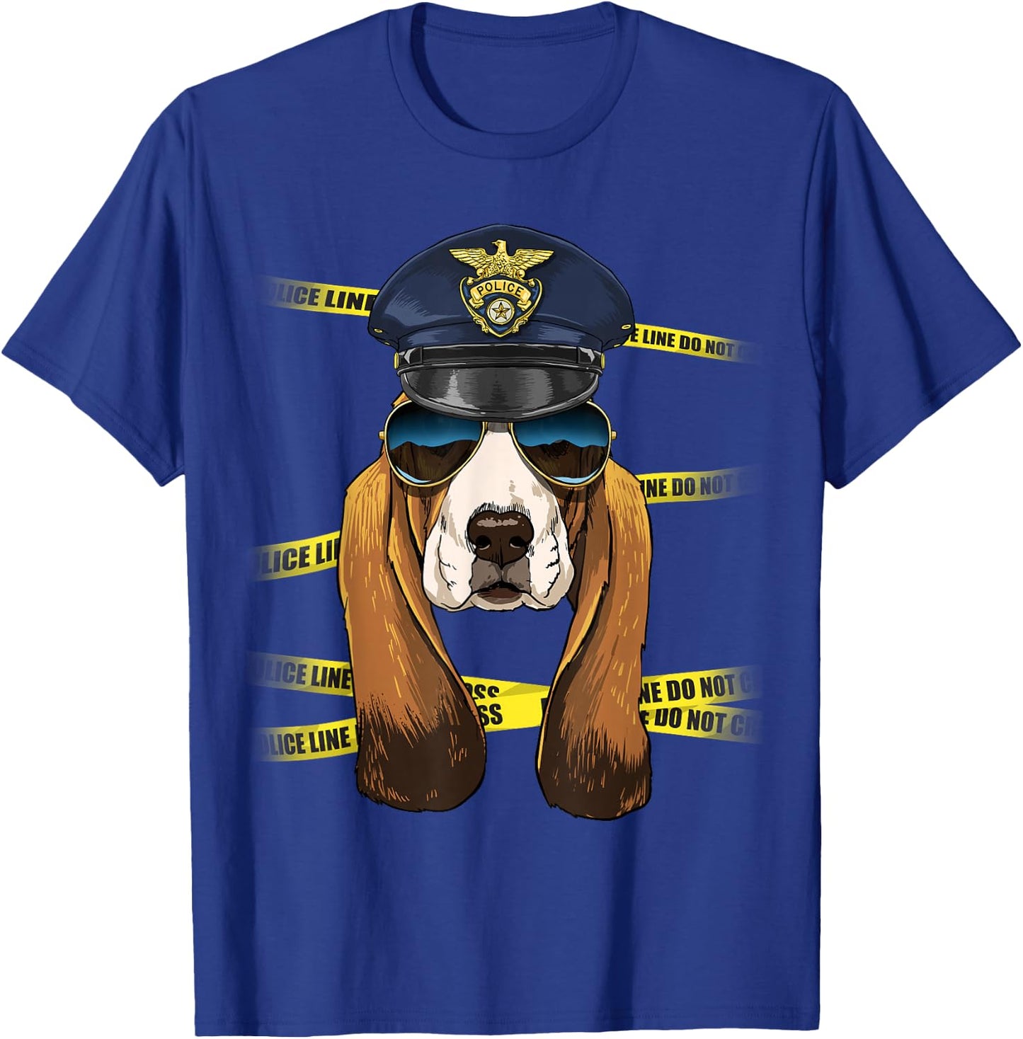 Basset Hound Police Basset Hound K-9 Dog Lover T-Shirt - T-Shirt | Royal
