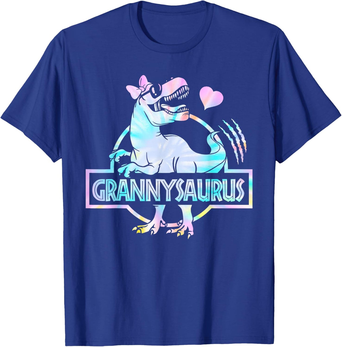 Grannysaurus T Rex Dinosaur Granny Saurus Family Matching T-Shirt - T-Shirt | Royal