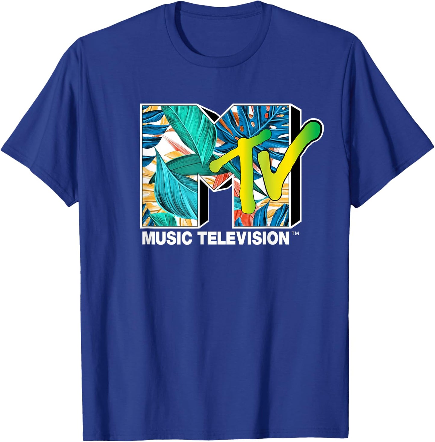 Mademark x MTV - MTV Cool Tropical Plants T-Shirt - T-Shirt | Royal