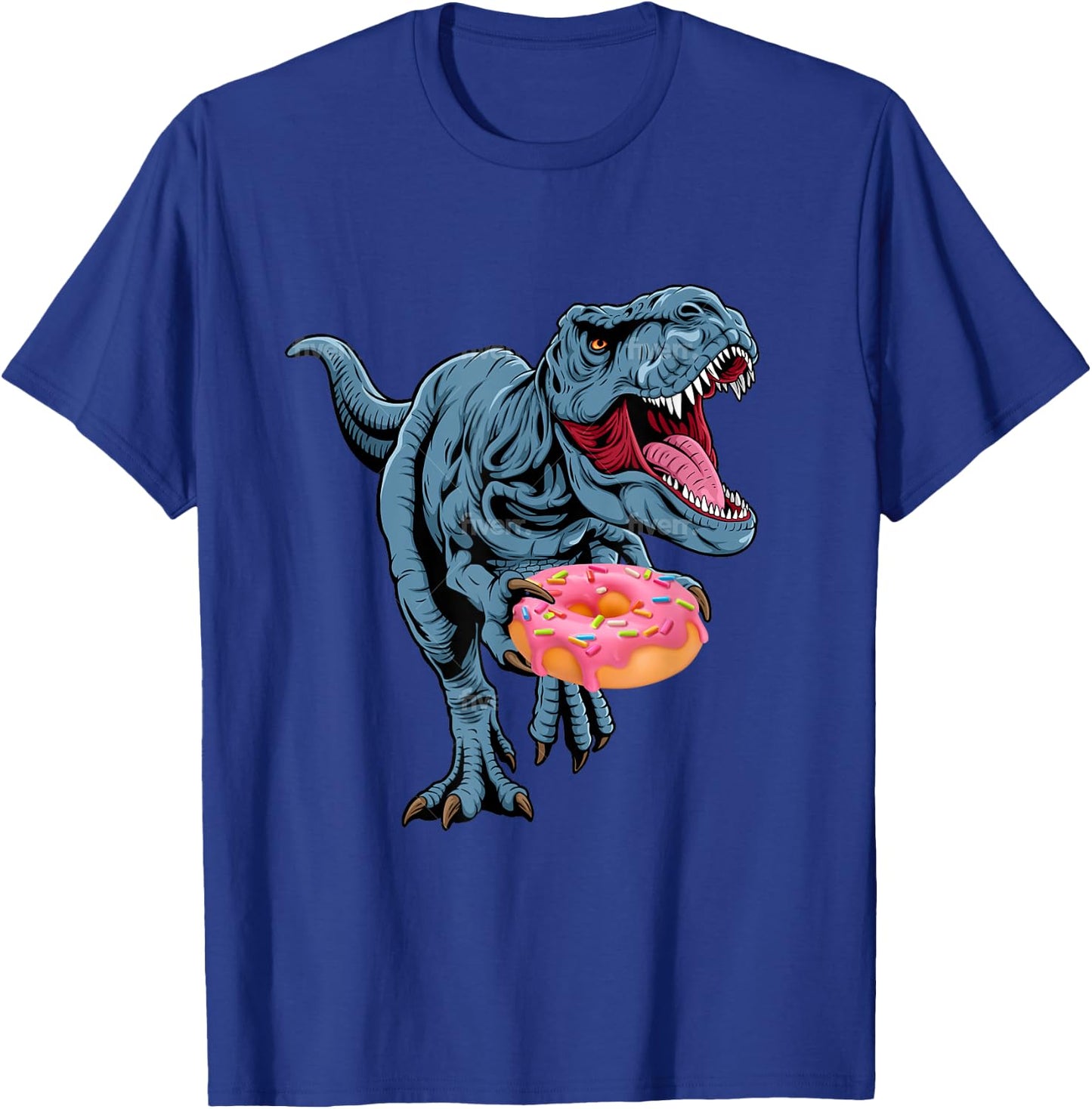 Donut Dinosaur Doughnut Sprinkles T-Rex Lover Sweet Dessert T-Shirt - T-Shirt | Royal