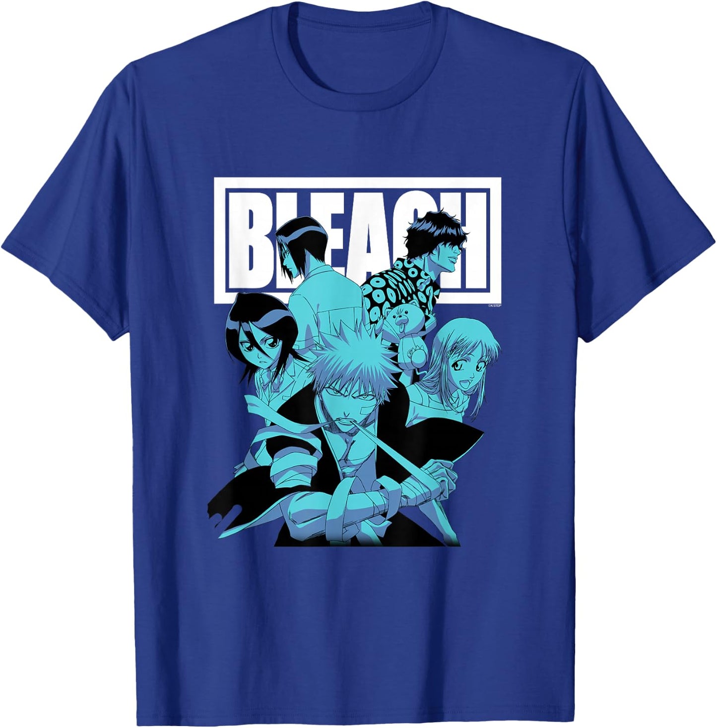 Bleach Characters with Block Logo Anime T-Shirt - T-Shirt | Royal