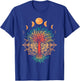 Moon Phases Tree of Life Retro Yoga Meditation Men women T-Shirt - T-Shirt | Royal