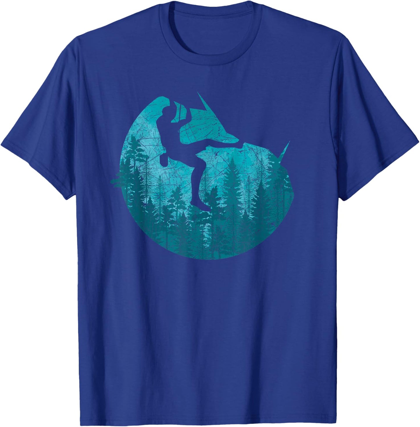 Forest Climber Bouldering Climb Outdoor Rock Climbing T-Shirt - T-Shirt | Royal