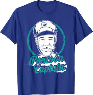 Pontoon Boat Captain - Motorboating T-Shirt - T-Shirt | Royal