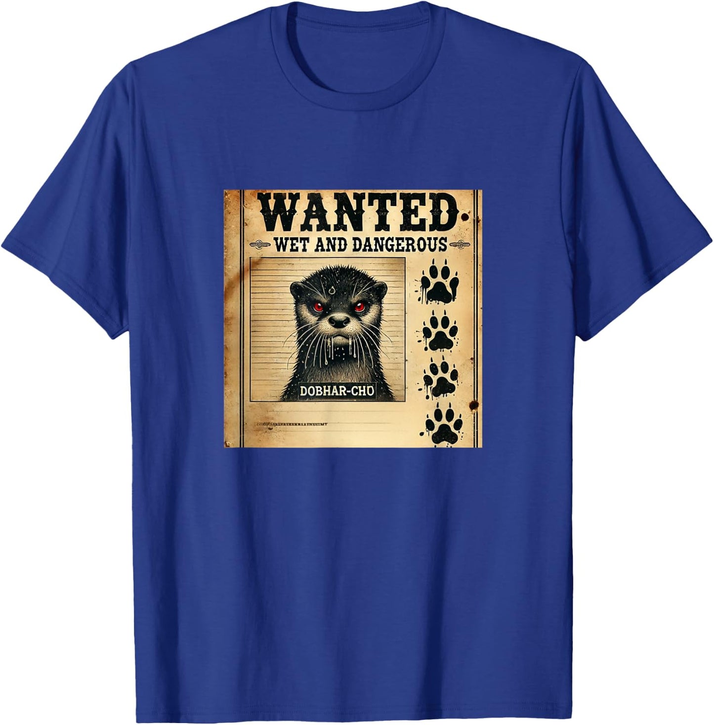 Dobhar Chu The Irish Cryptid - Funny Graphic Design T-Shirt - T-Shirt | Royal