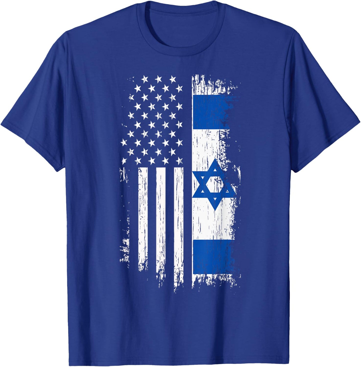 Israeli American Flag - Pride Israel USA Shirt T-Shirt - T-Shirt | Royal