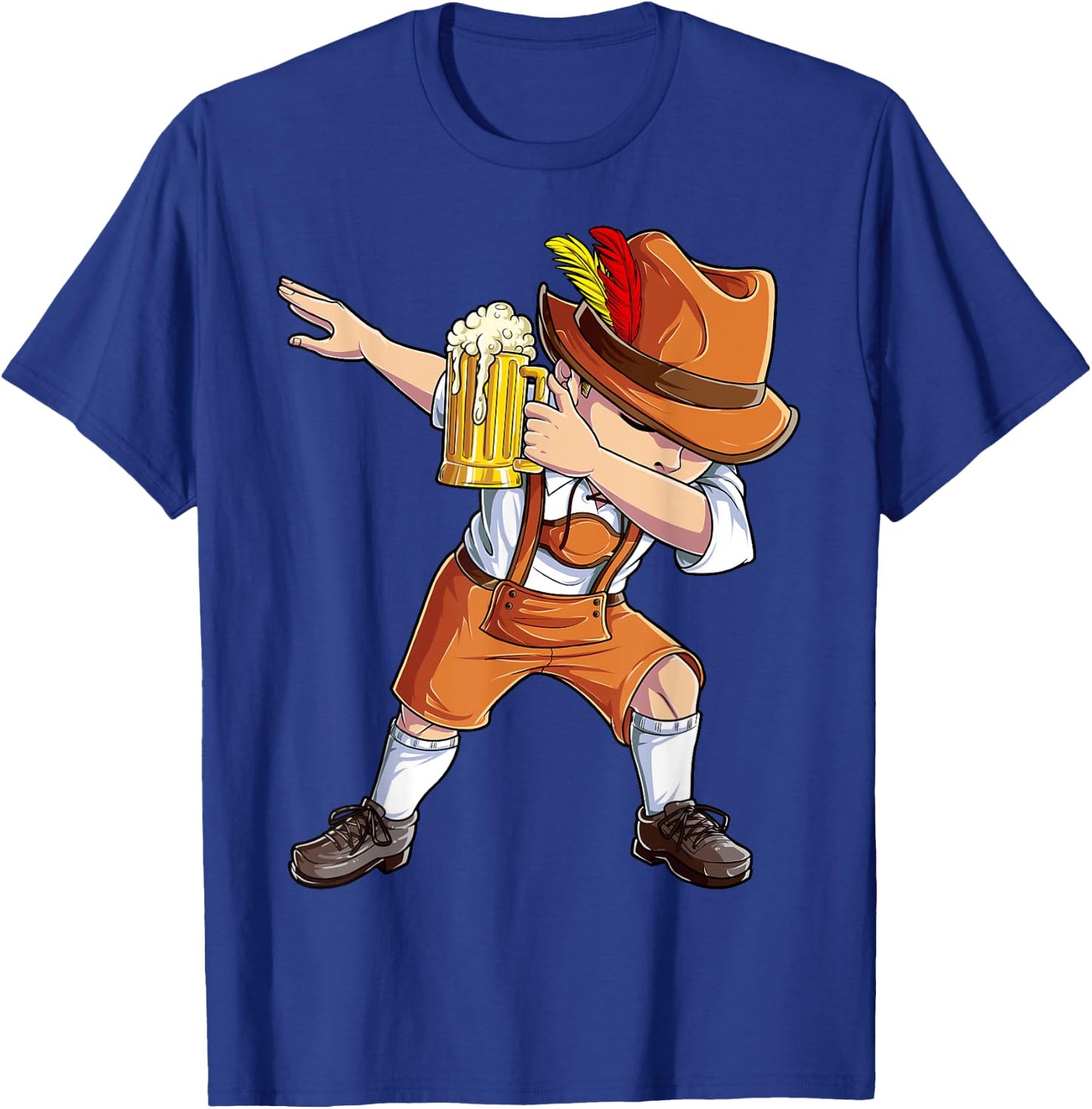 Dabbing German Clothes Oktoberfest Lederhosen Men Cheers Beer T-Shirt - T-Shirt | Royal