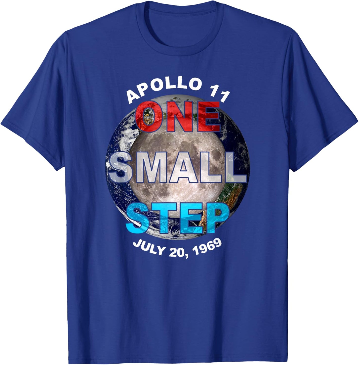 Apollo 11 50th One Small Step (3) T-Shirt - T-Shirt | Royal