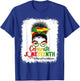 Black Nurse Practitioner Messy Bun Celebrate Juneteenth Afro T-Shirt - T-Shirt | Royal