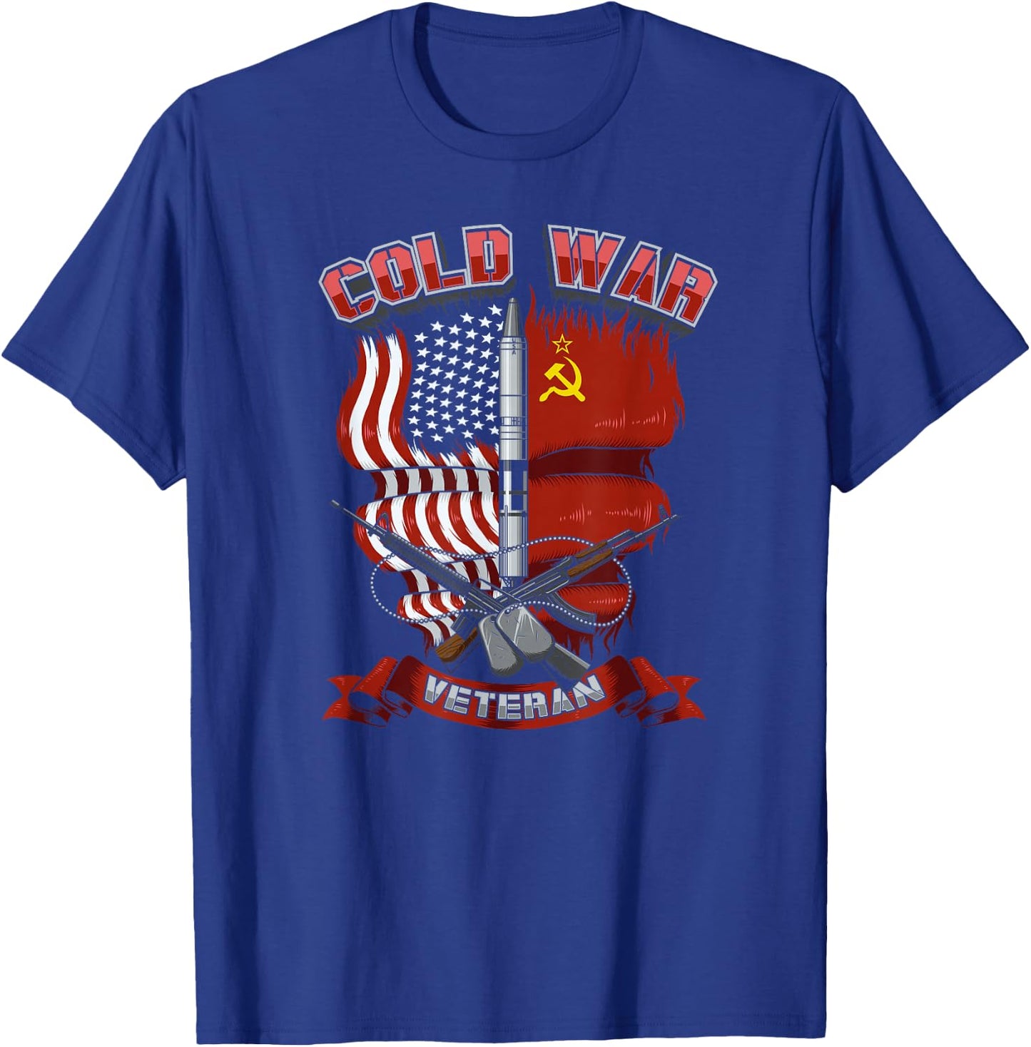 Cold War Veteran Flag T-Shirt - T-Shirt | Royal