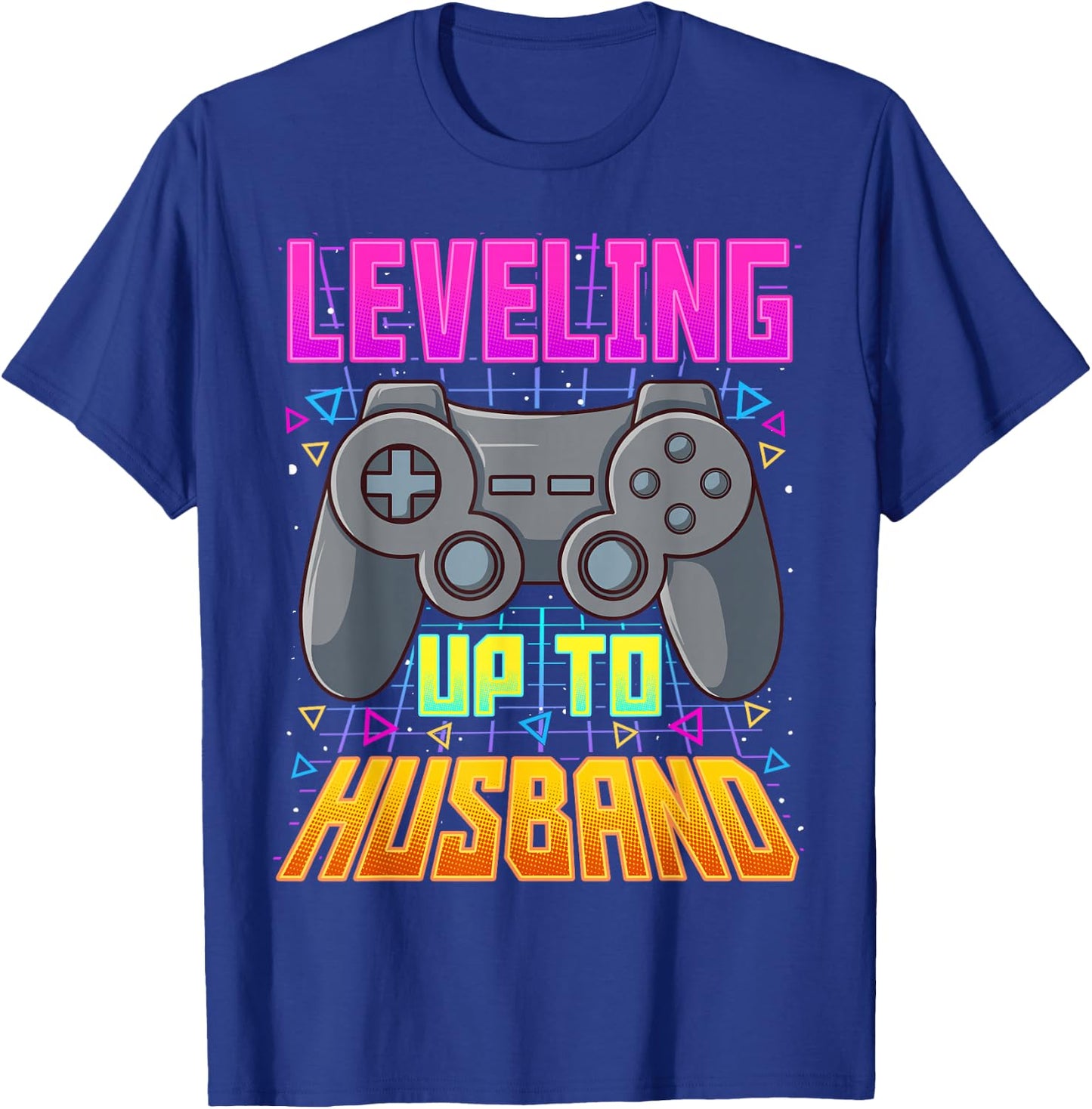 Leveling Up To Husband Shirt Groom Wedding Gamer Engagement T-Shirt - T-Shirt | Royal