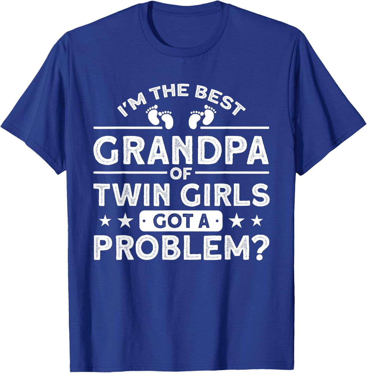 Best Grandpa Of Twin Girls Grandad Family T-Shirt - T-Shirt | Royal