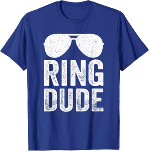 Cute Boy's Ring Dude Bearer Funny Wedding T-Shirt - T-Shirt | Royal