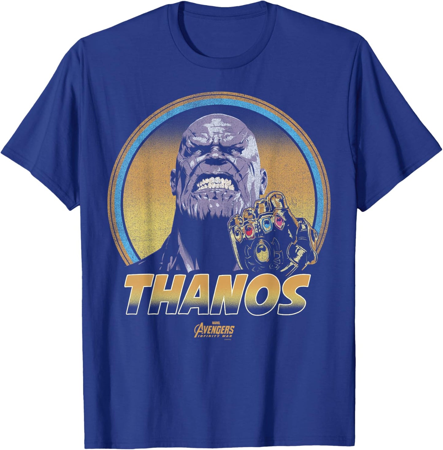 Marvel Infinity War Thanos Vintage Portrait Graphic T-Shirt - T-Shirt | Royal